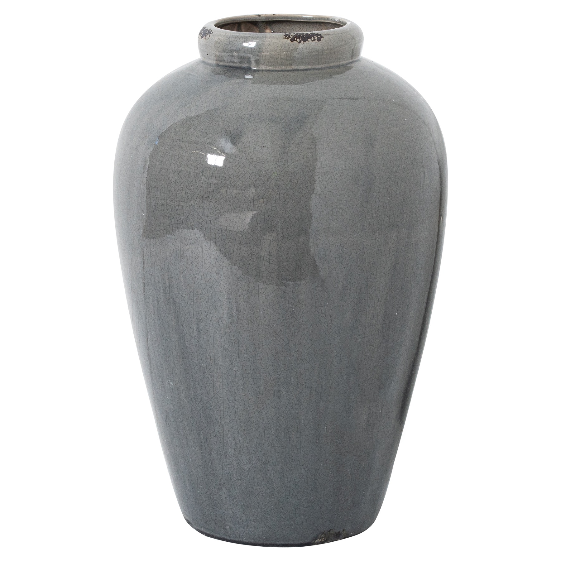 Hopkins Grey Glazed Tall Juniper Vase