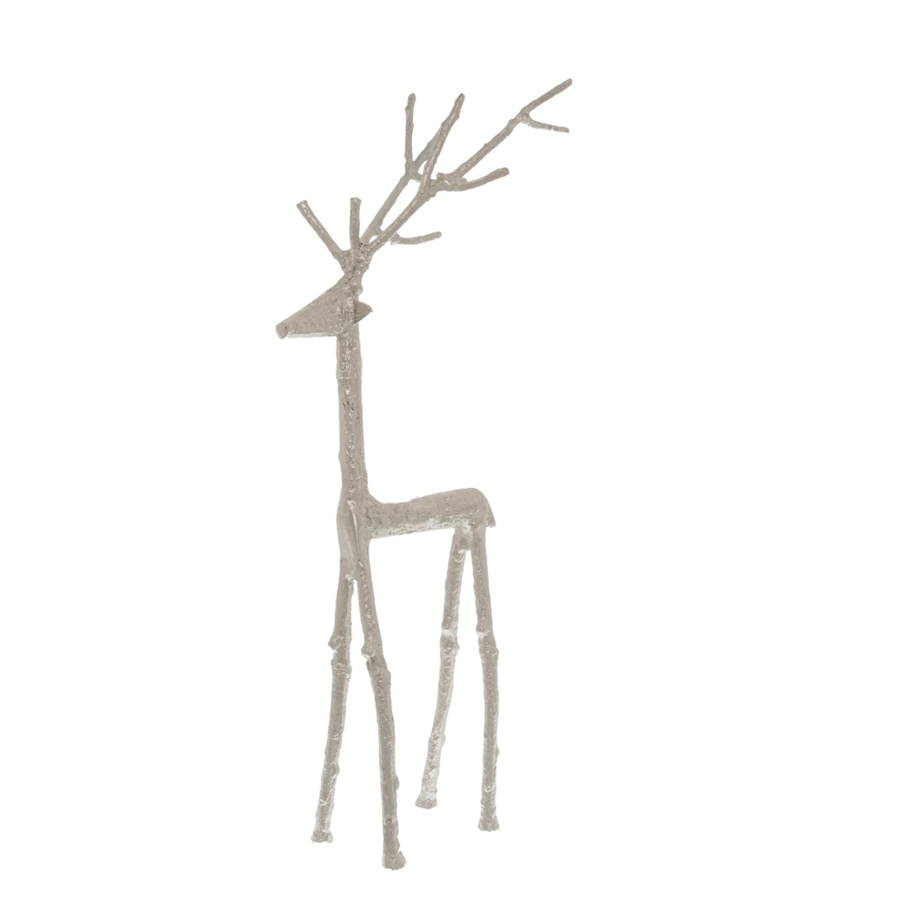 Standing Stag Ornament - Silver