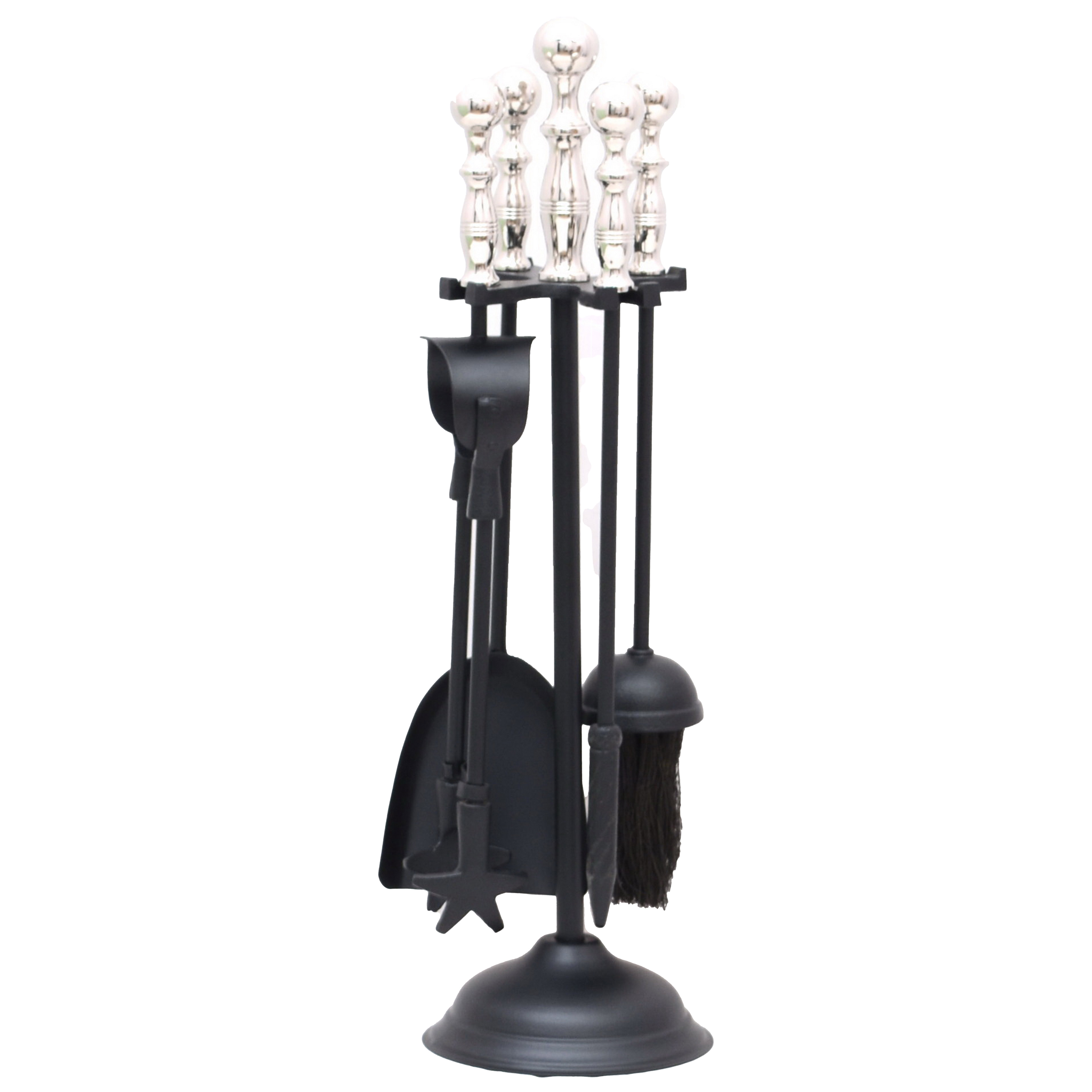 Chrome Handled Dutchess Companion Set - Silver