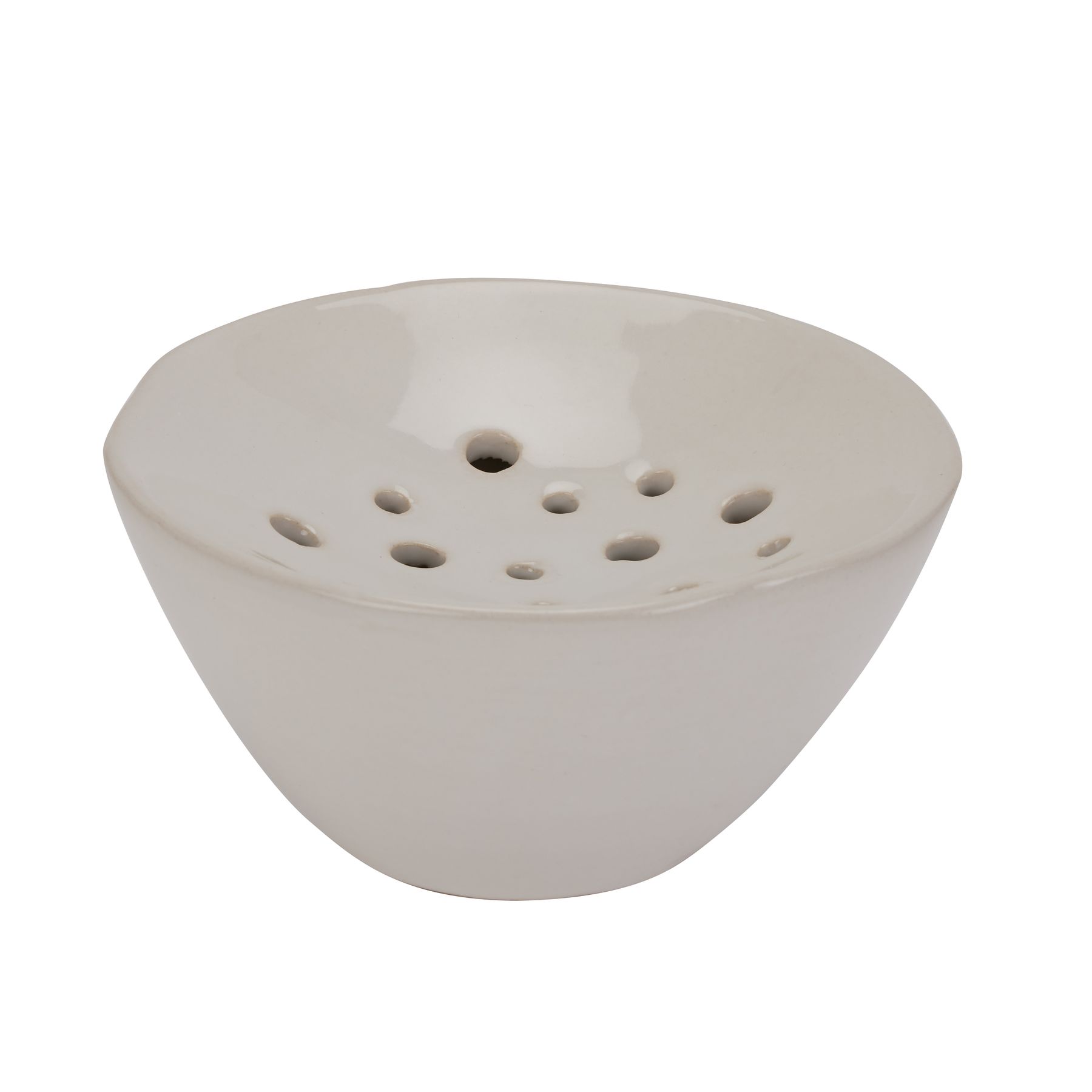 Ceramic Flower Frog - Off White