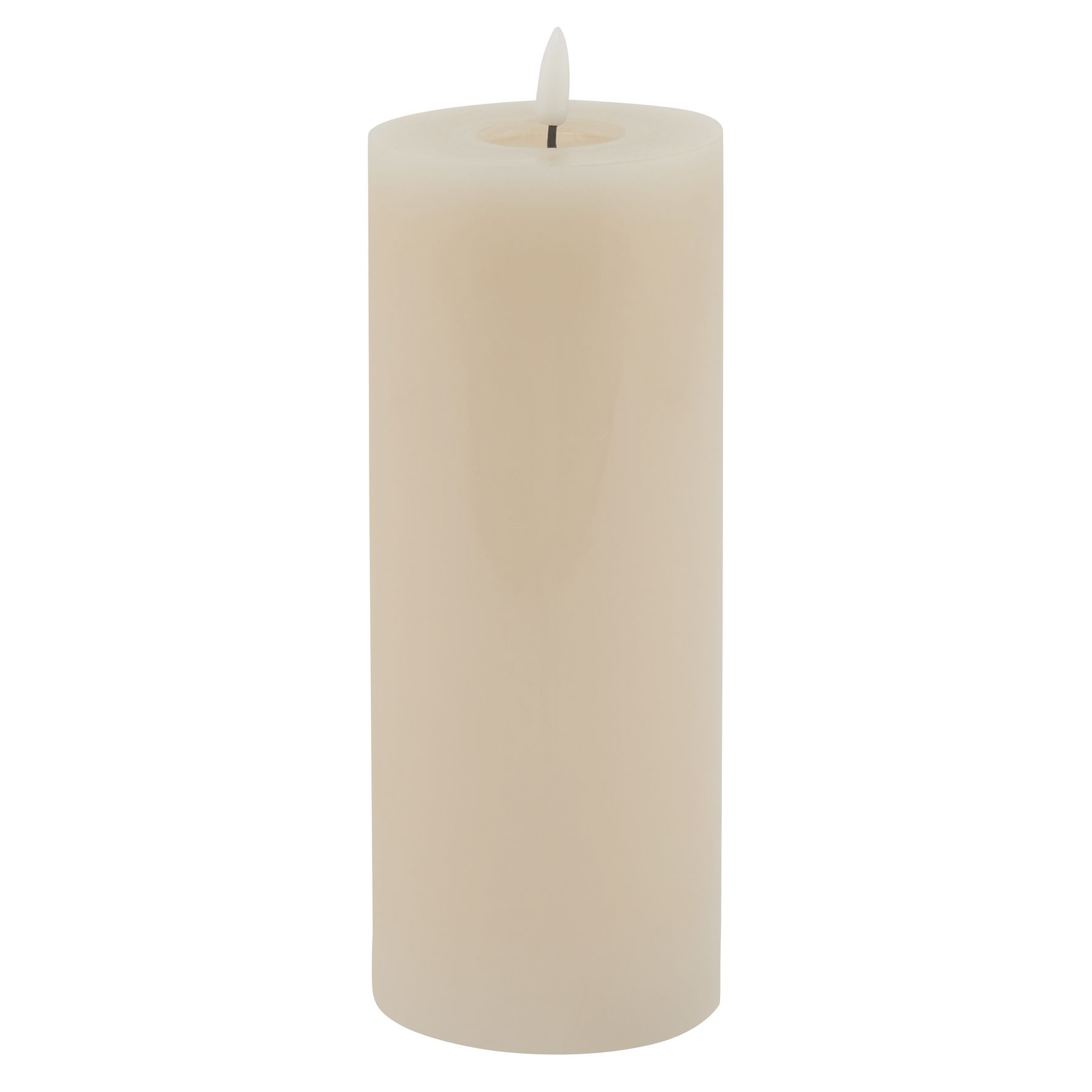 Delux Collection Melt Effect 3.5x9 LED Wax Candle - Taupe