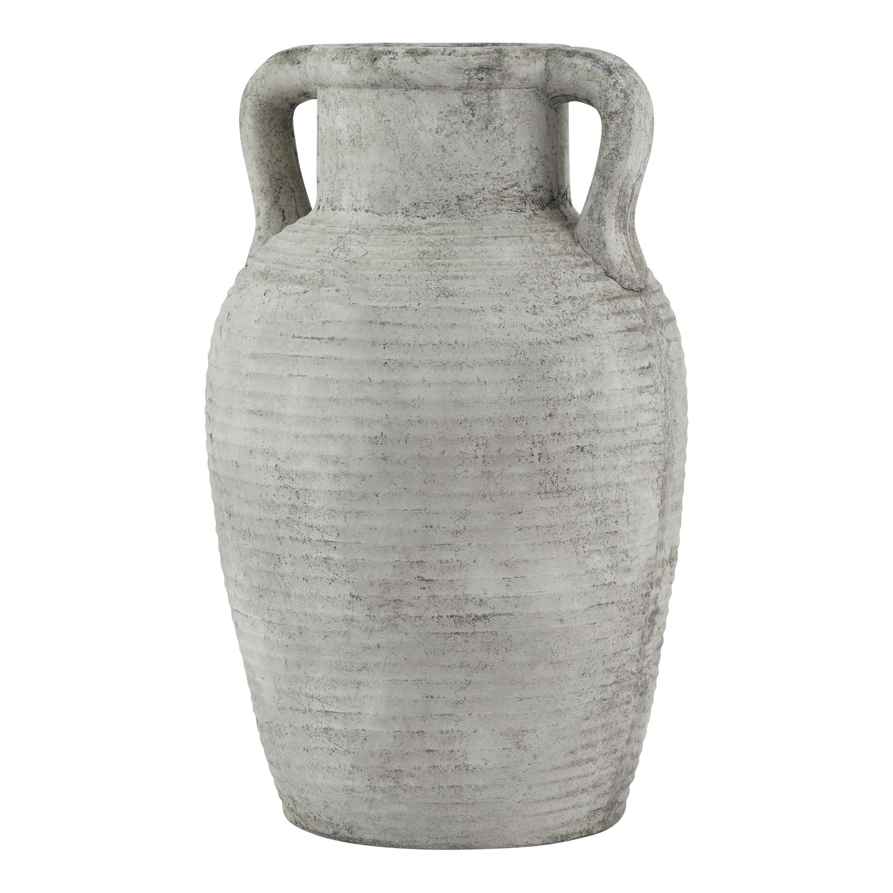 Stone Large Amphora Pot - White