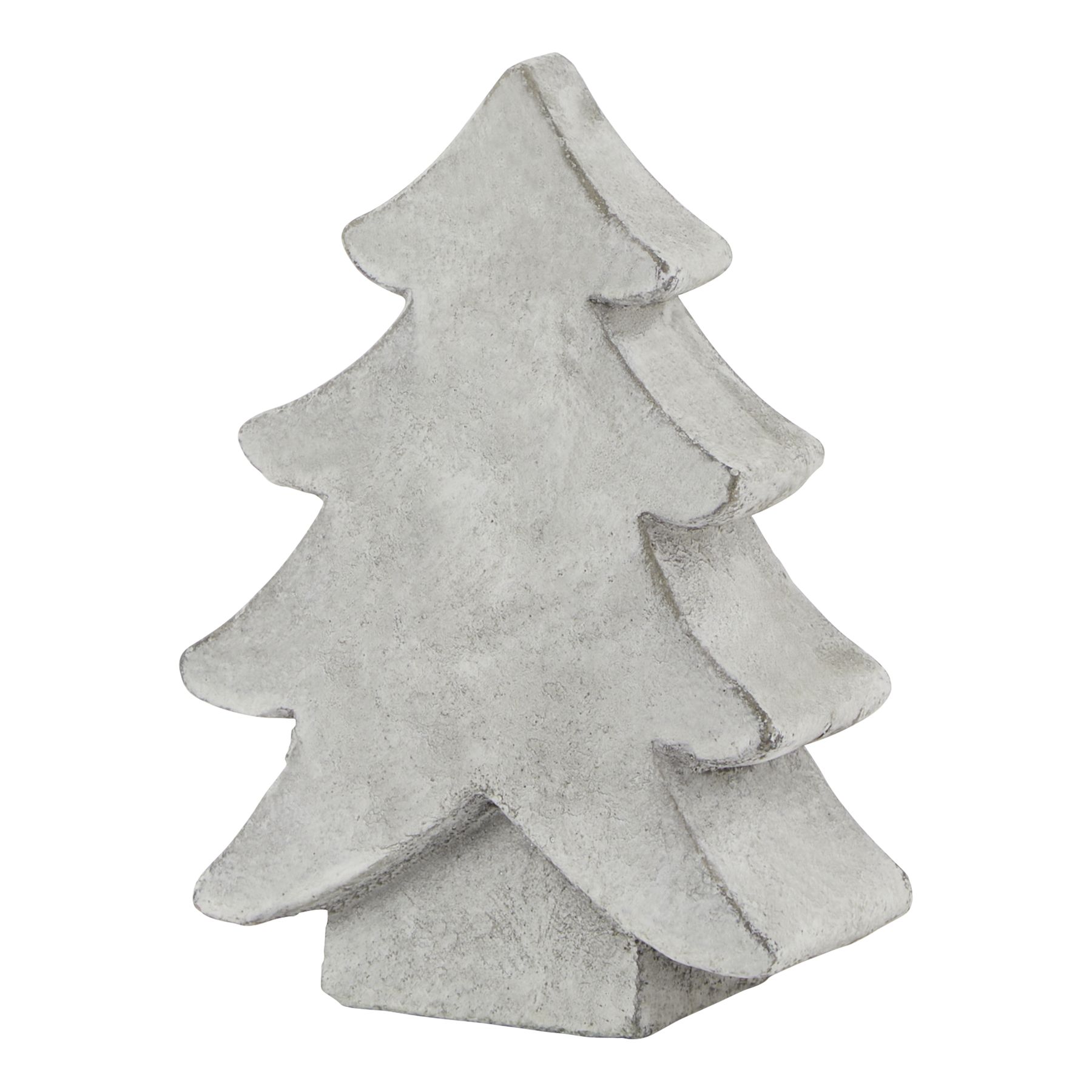Stone Effect Small Christmas Tree - White