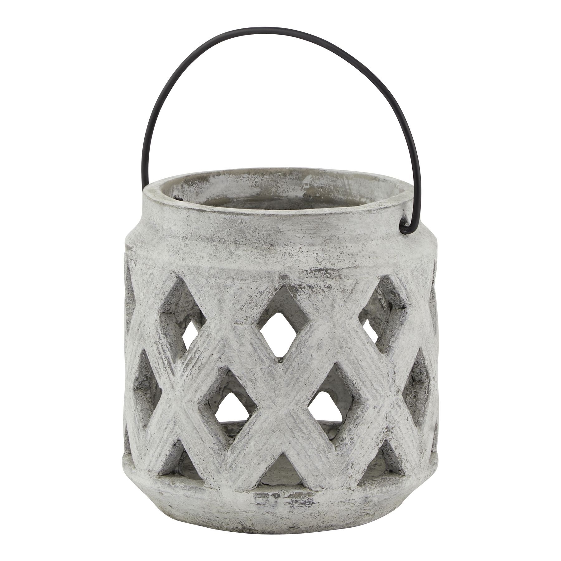 Stone Lattice Lantern - White