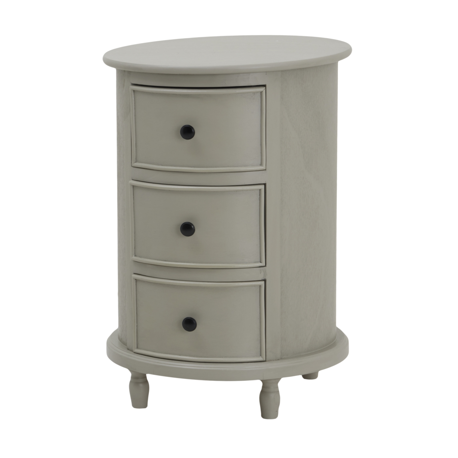 Camdo 3 Drawer Round Side Table