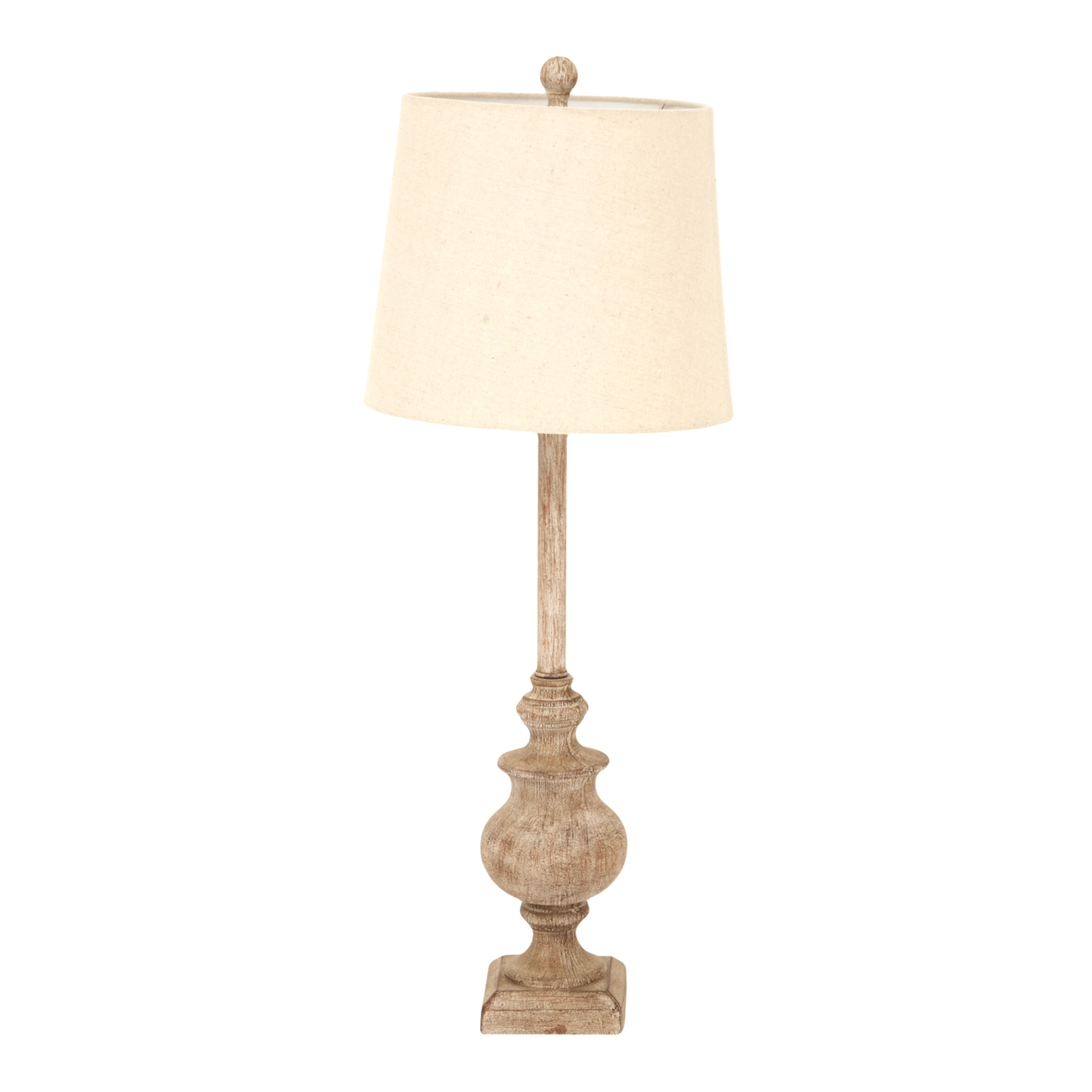 Chio Candlestick Table Lamp With Linen Shade