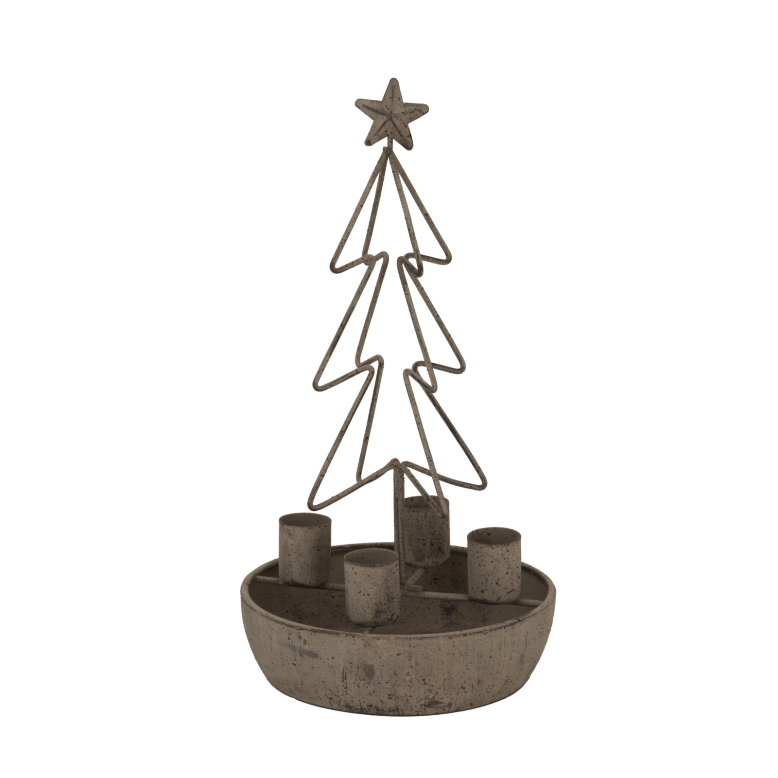 Rusto Outline Tree & Star Candle Holders