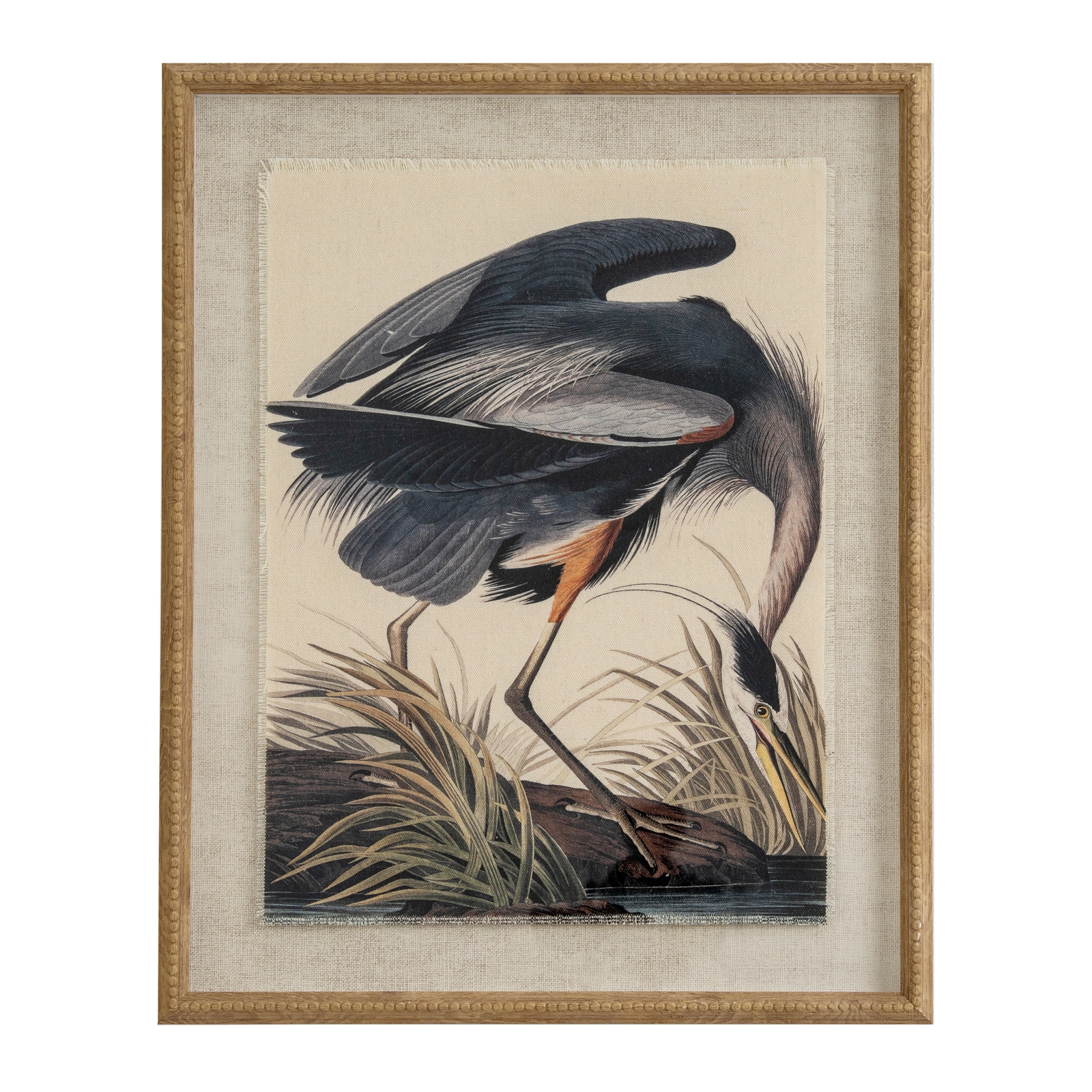 Flor Heron Art In Beaded Frame