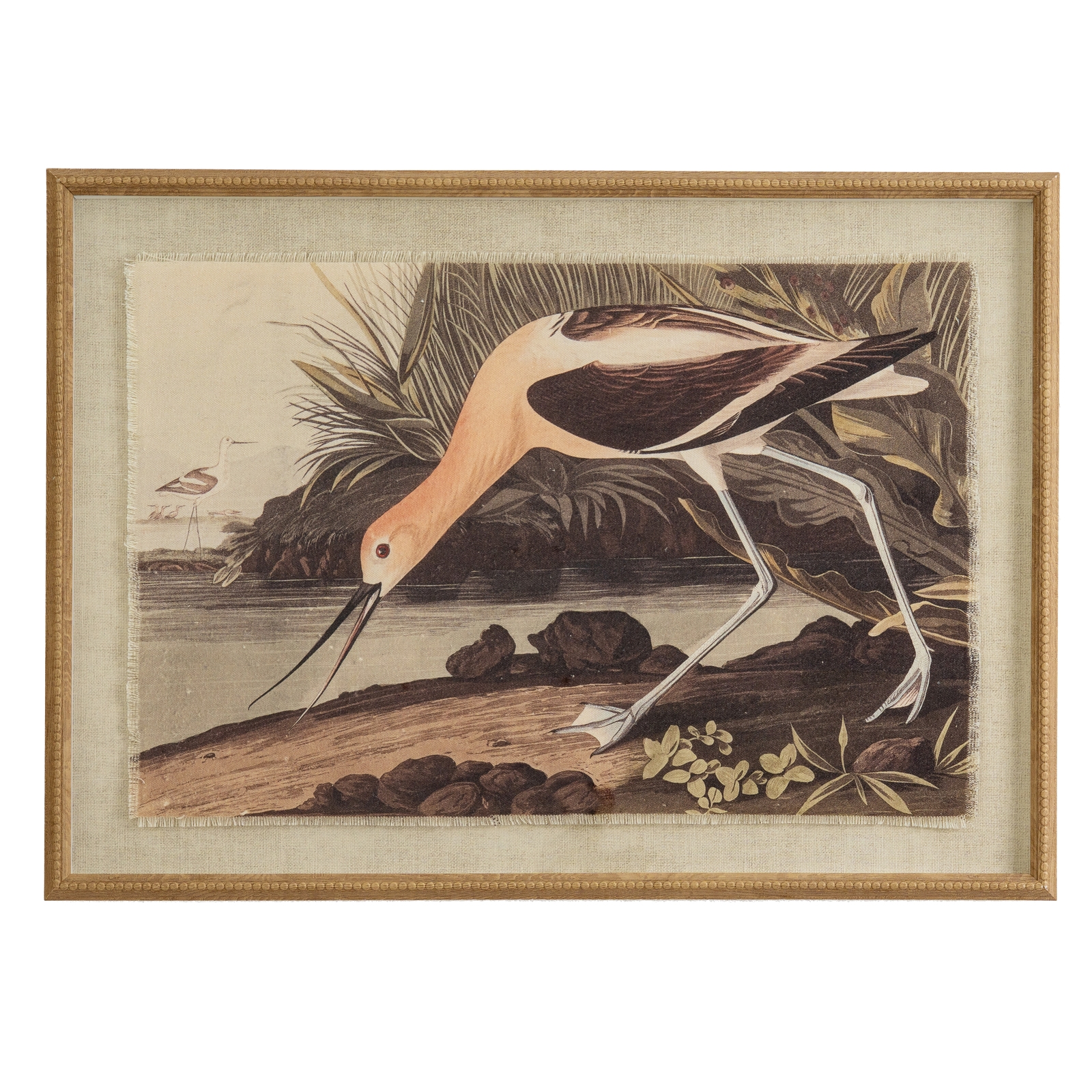 Flor Avocet Art In Beaded Frame