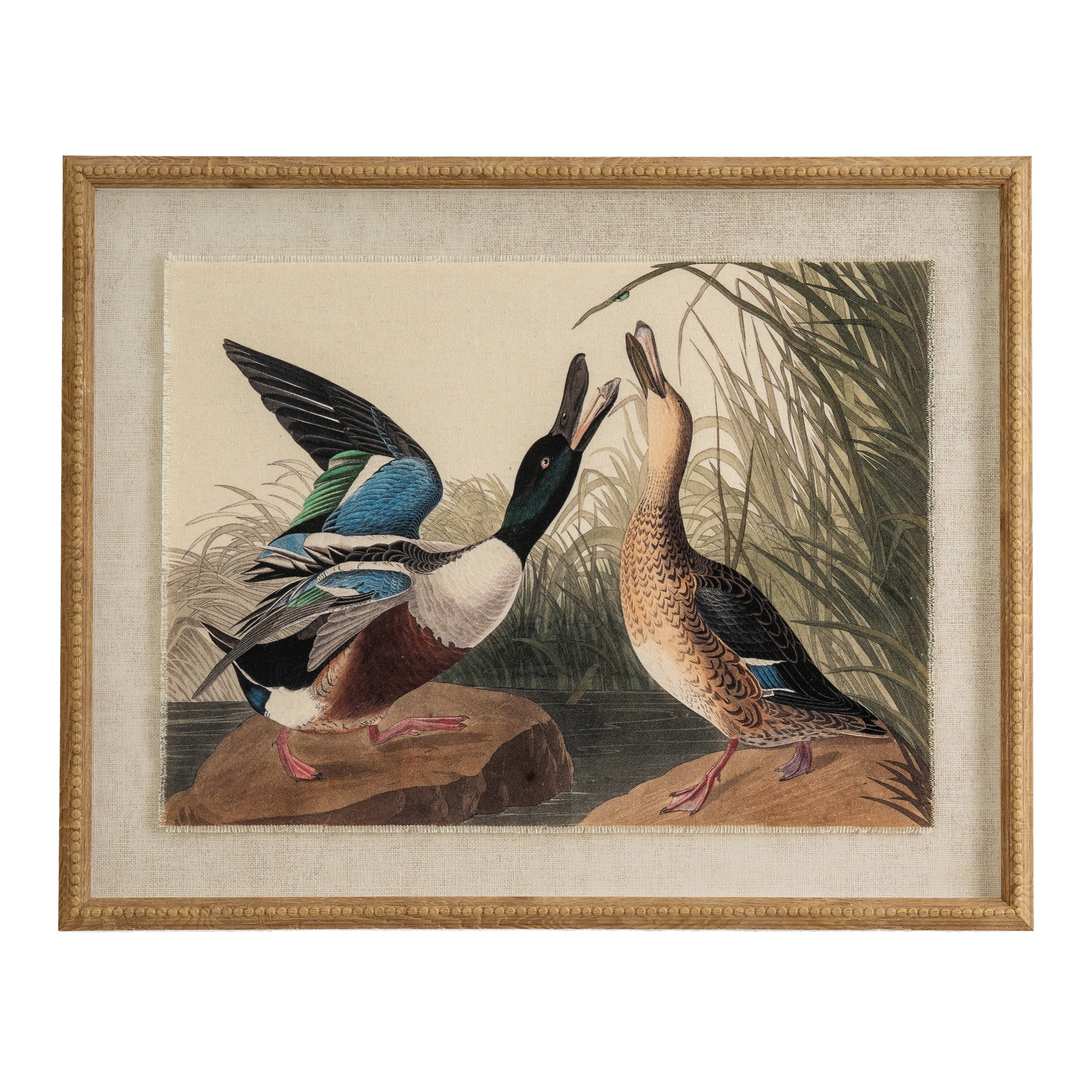 Flor Mallards Art In Beaded Frame
