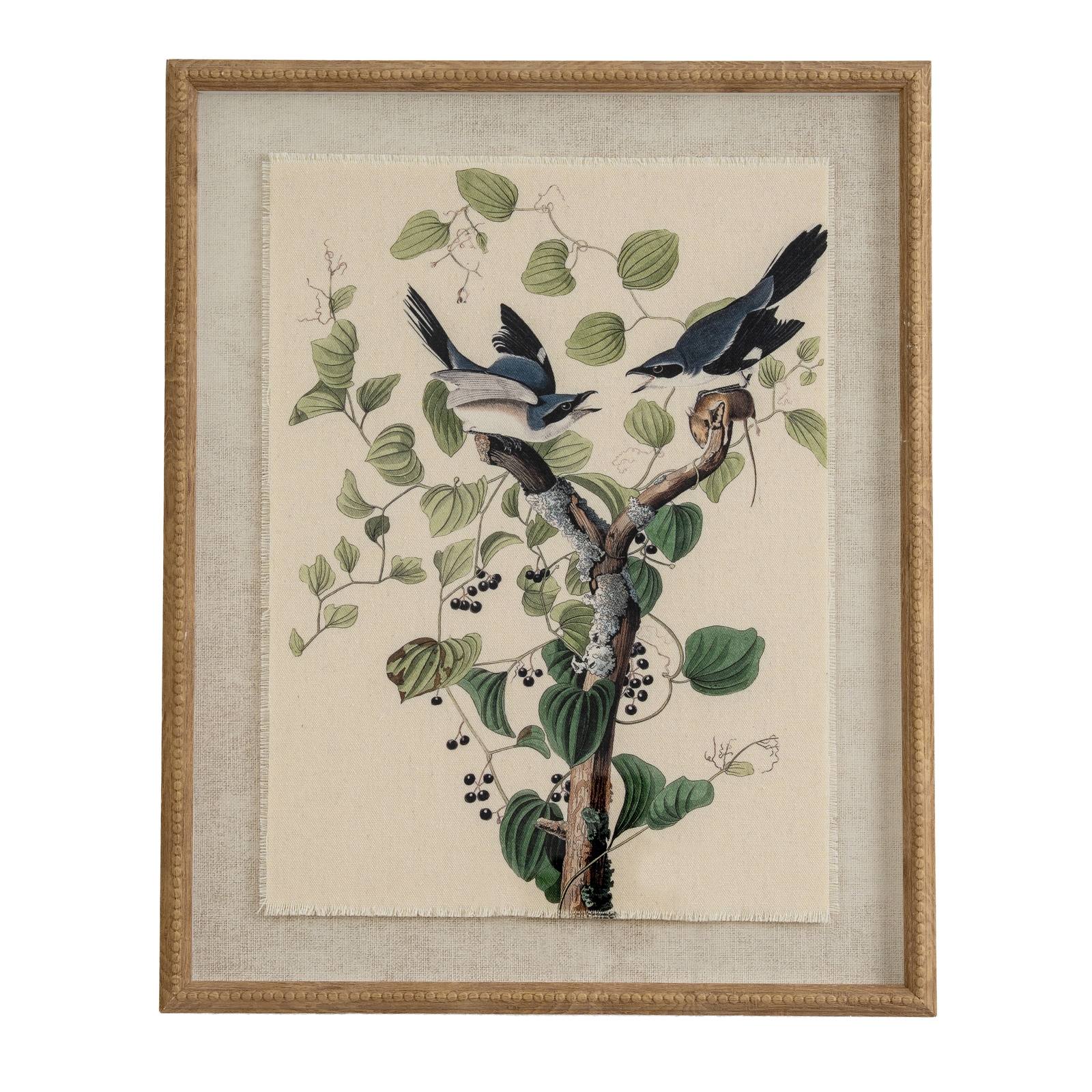 Flor Shrikes Art In Beaded Frame
