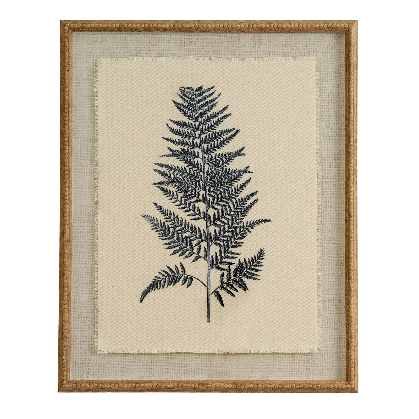 Flor Beech Fern Art In Beaded Frame