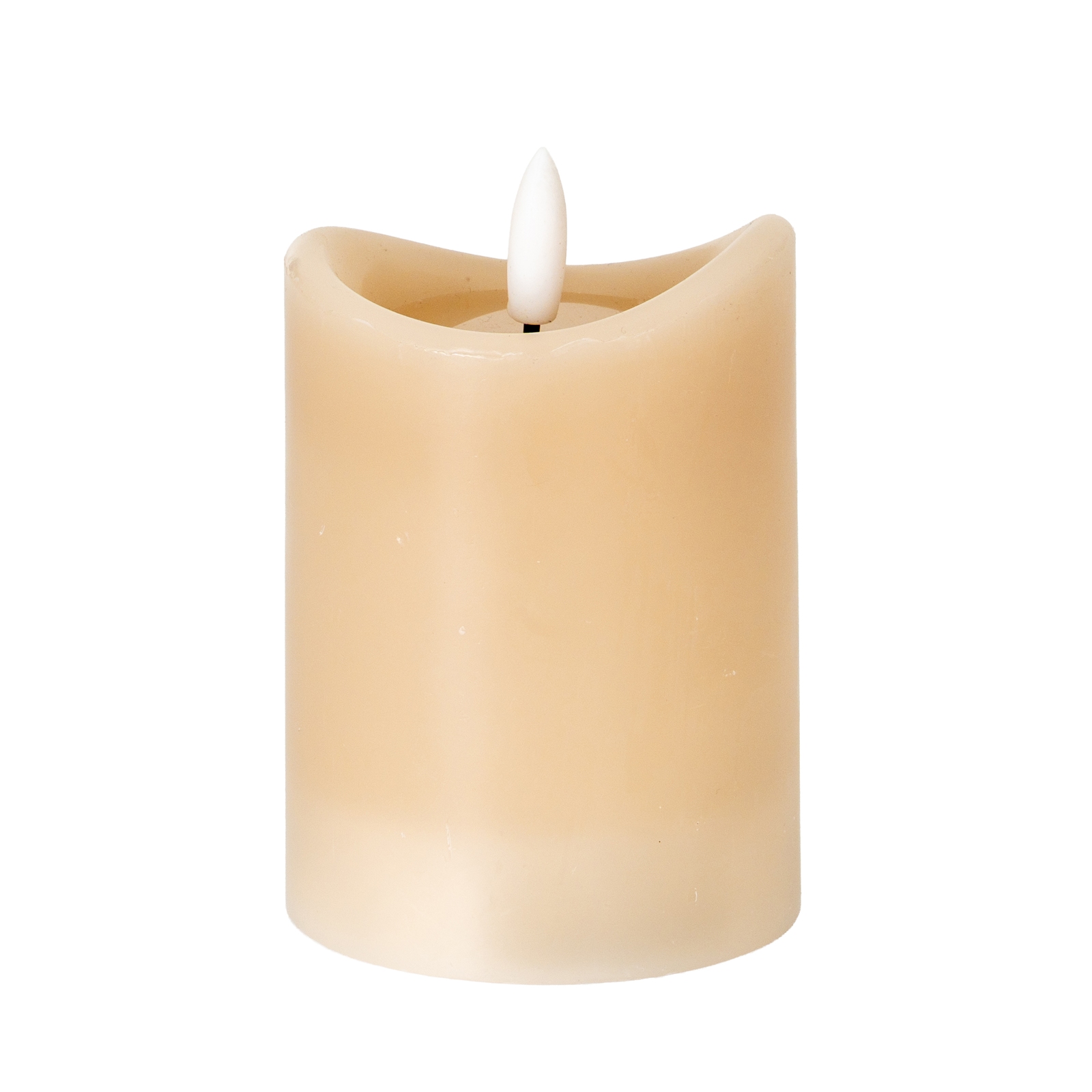 Nago Taupe Melted LED Candle - 2.75x4