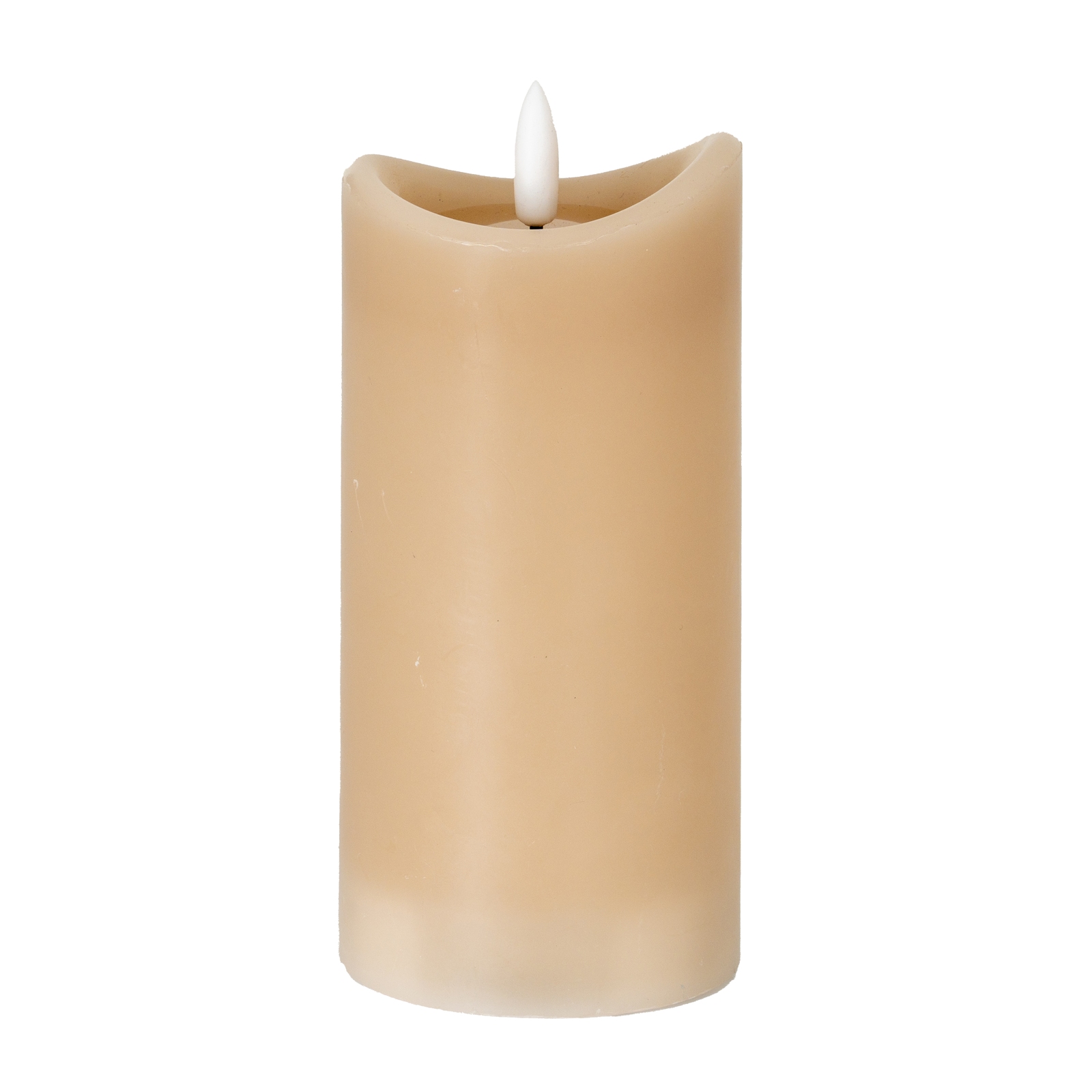 Nago Taupe Melted LED Candle - 2.75x6