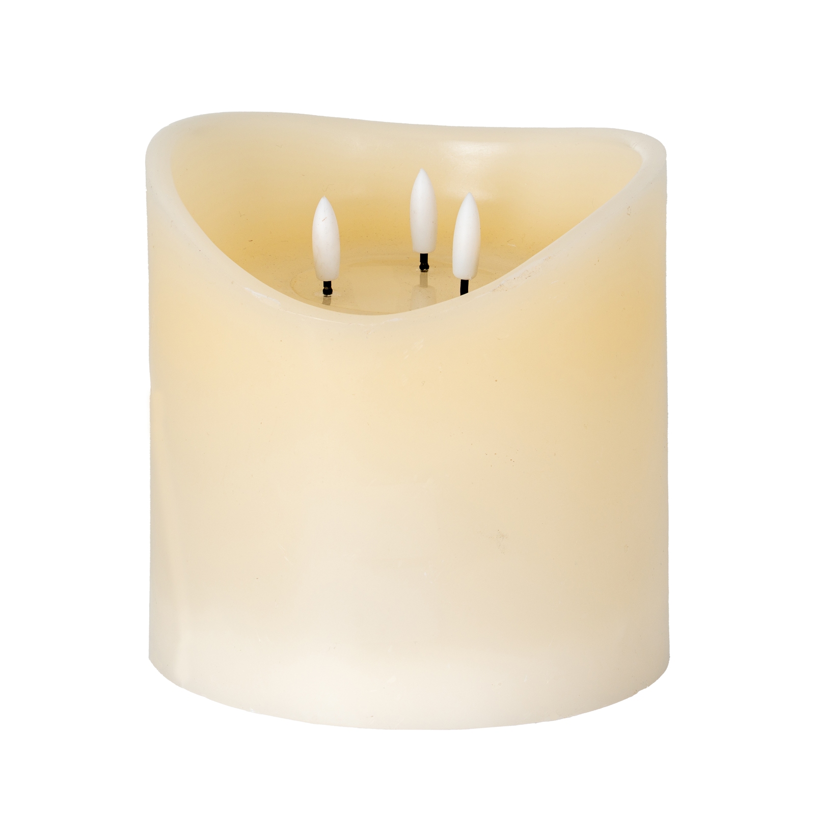 Nago Cream Melted LED Candle - 6x6