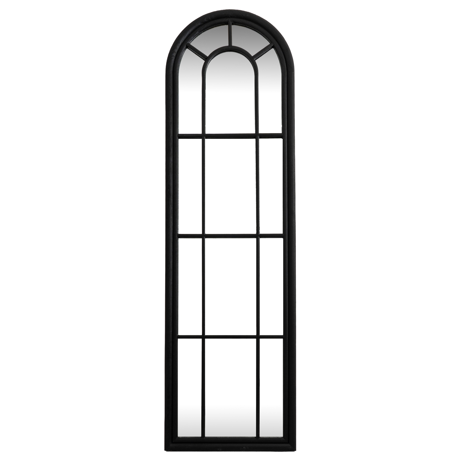 Blako Wood Tall Arched Window Mirror