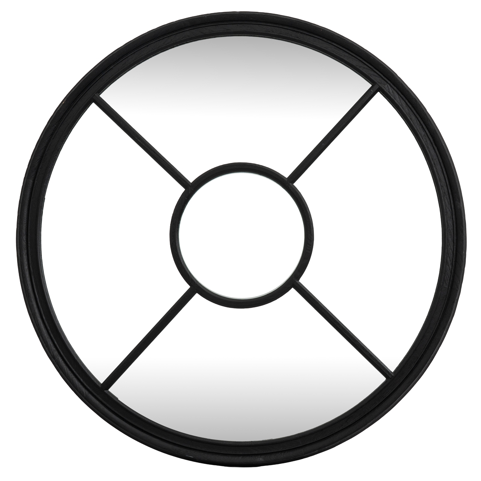 Blako Wood Round Window Mirror