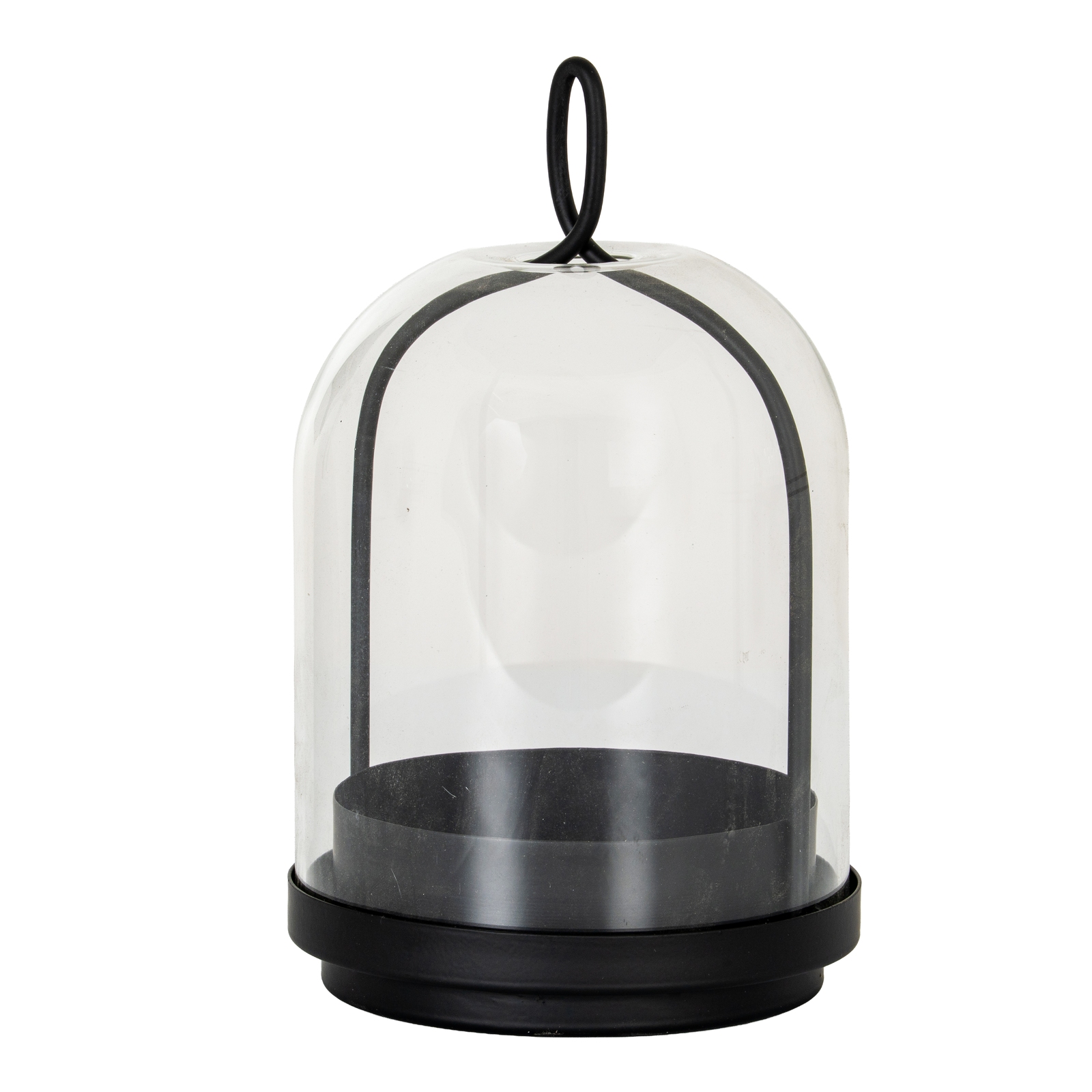 Nysa Candle Holder With Glass Cloche - Medium