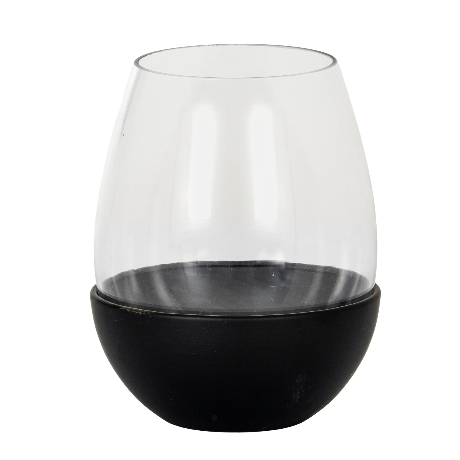Neris Candle Holder With Glass Goblet - Large