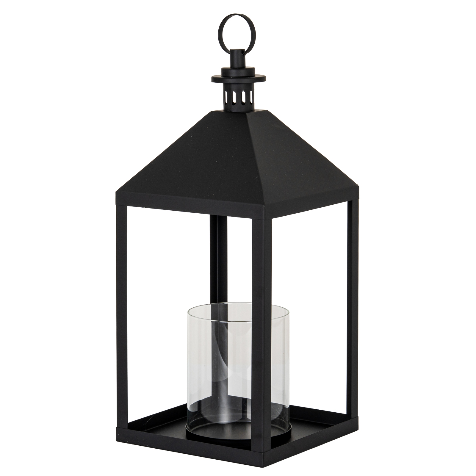 Asto Lantern With Glass Candle Holder - Large