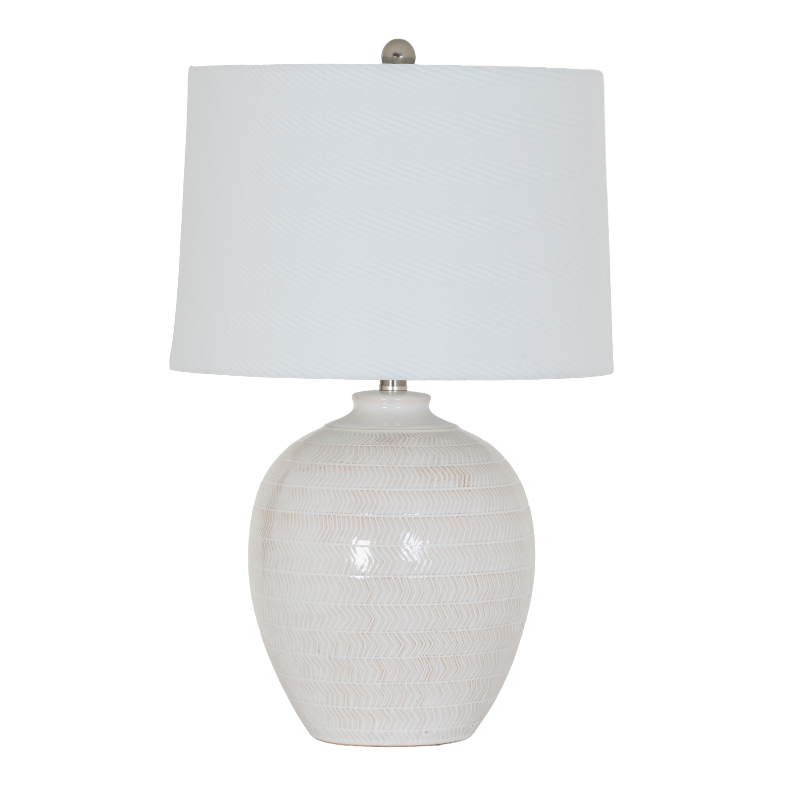 Chevo Ceramic Table Lamp With Linen Shade