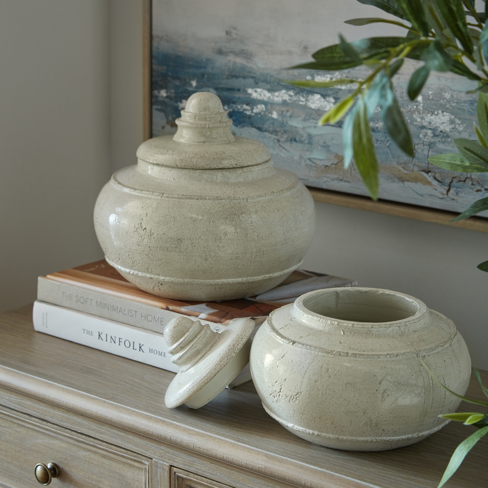 FORMA Medium Pot With Lid - White