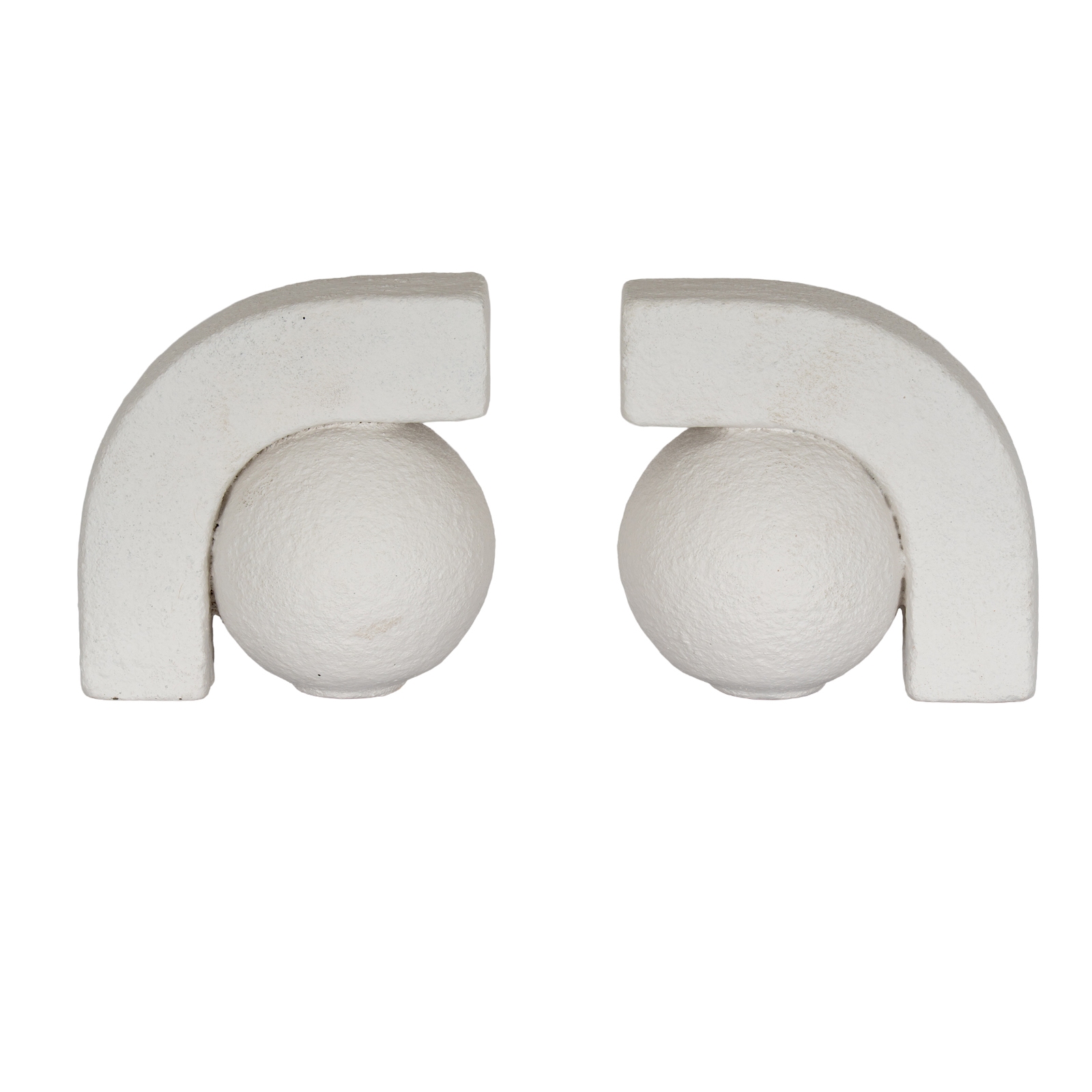 OBSIDIAN Book Ends - White