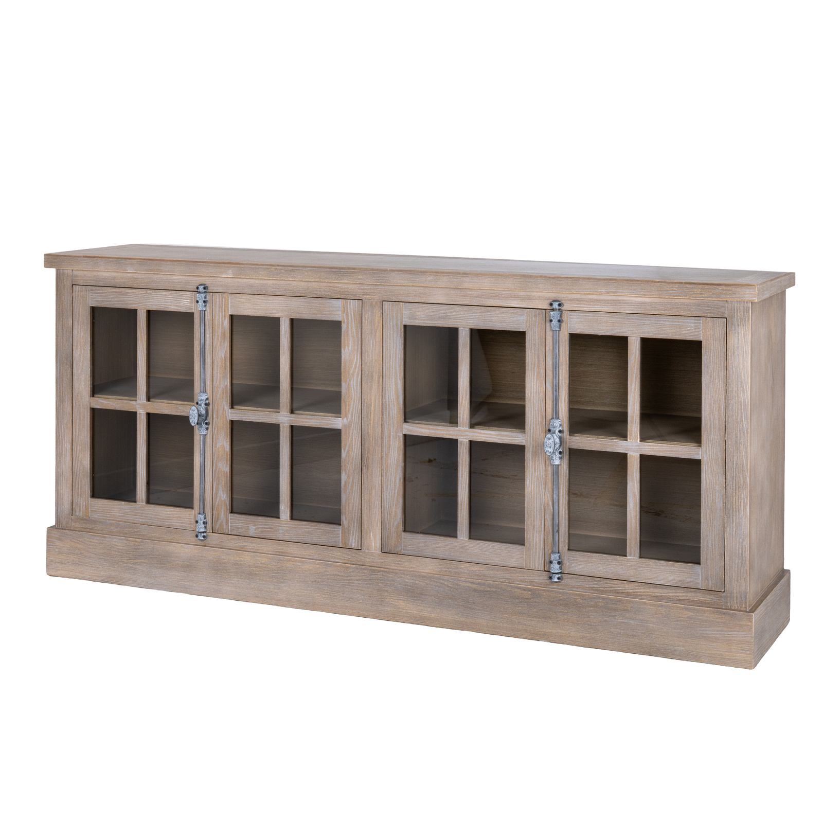 HAVEN 4 Door Glazed Sideboard - Brown