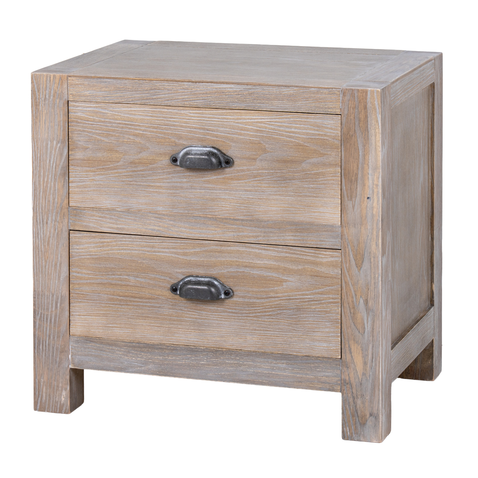 HAVEN 2 Drawer Bedside Table - Brown