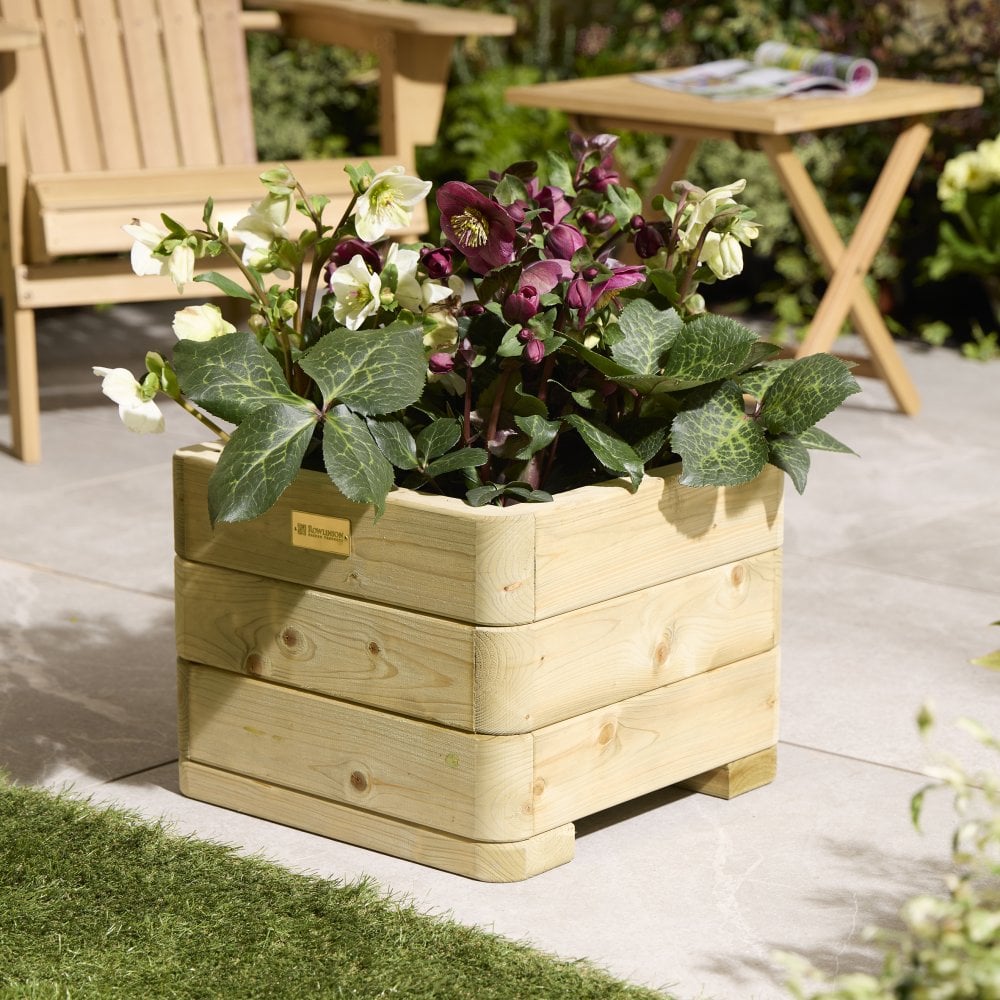 VELMONT Square Garden Planter Natural - 40cm