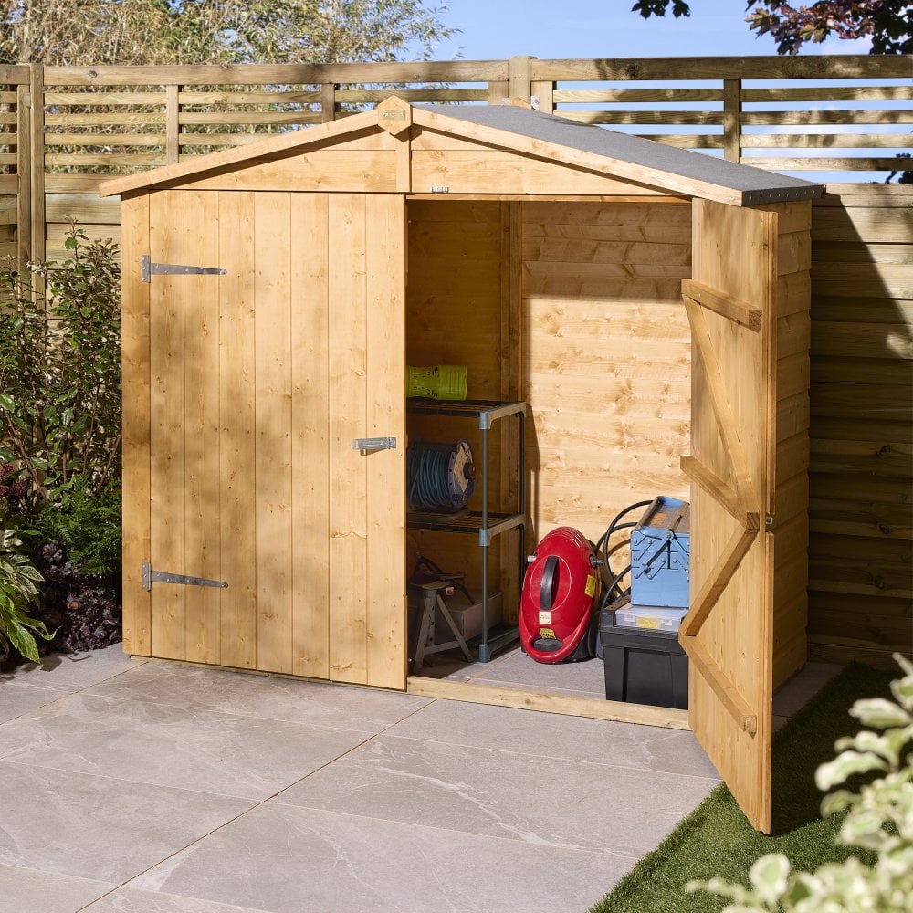 SHERBROOK Shiplap Apex Wallstore Wooden Garden Store - No Floor