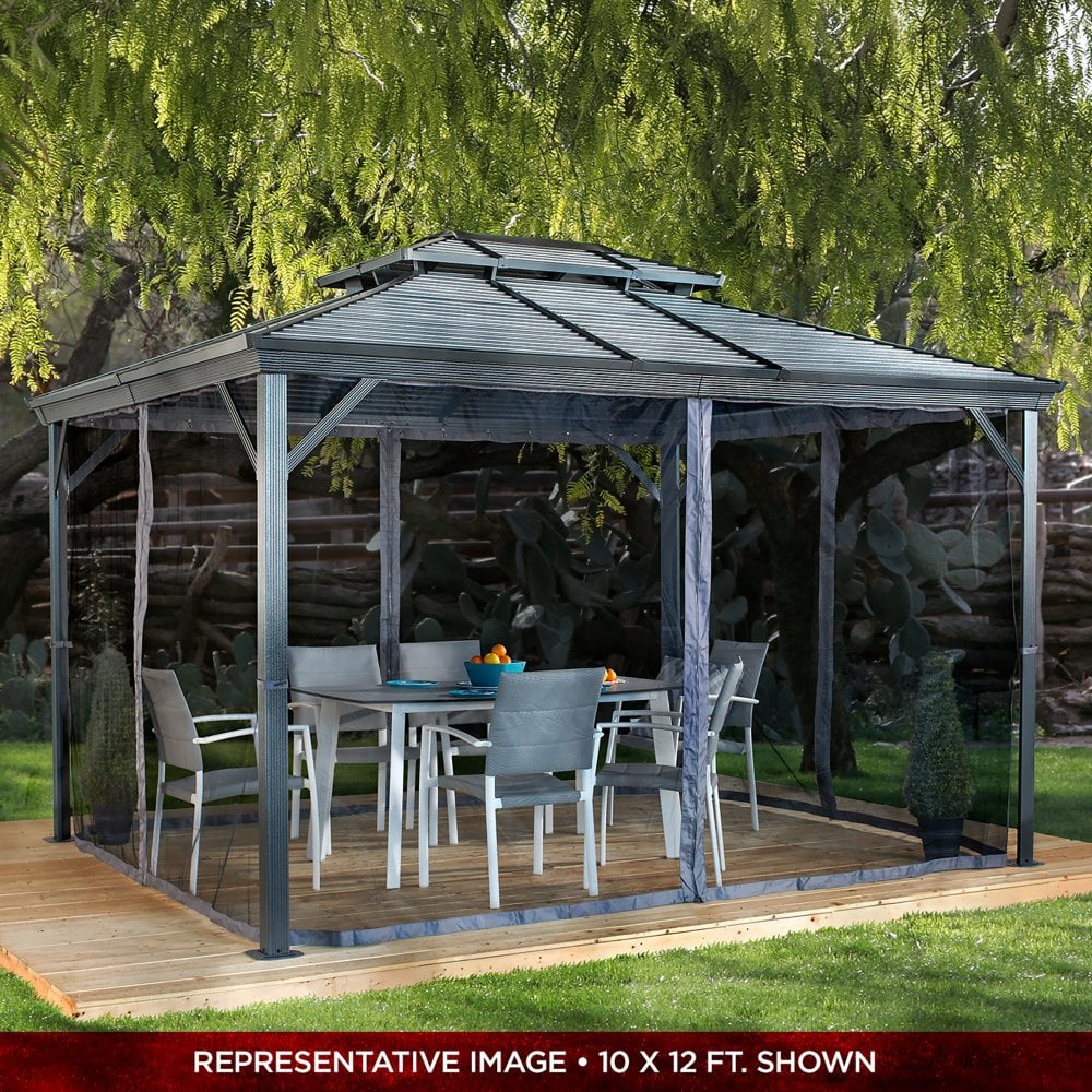 VENTARO Sojag Gazebo Aluminium Rustproof Frame Outdoor Shelter Dark Grey - 3mx3m