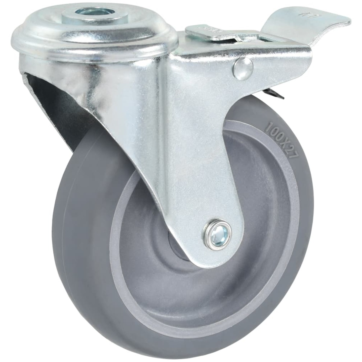 24 Pcs Bolt Hole Swivel Casters 100mm