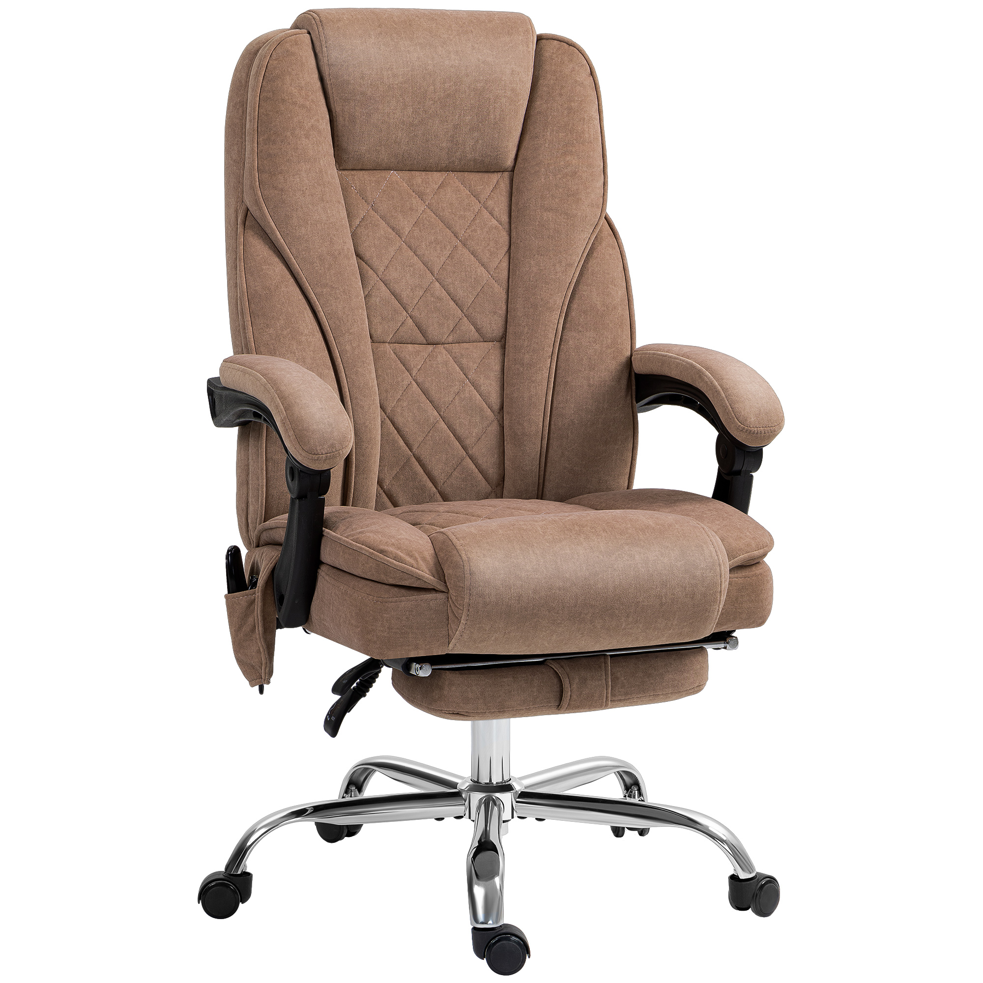 VONSETTA Massage Office Chair Heated Reclining Computer Chair Brown