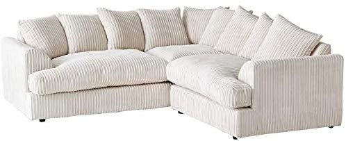 JAMBA Double Padded Fabric Corner Sofa - Cream