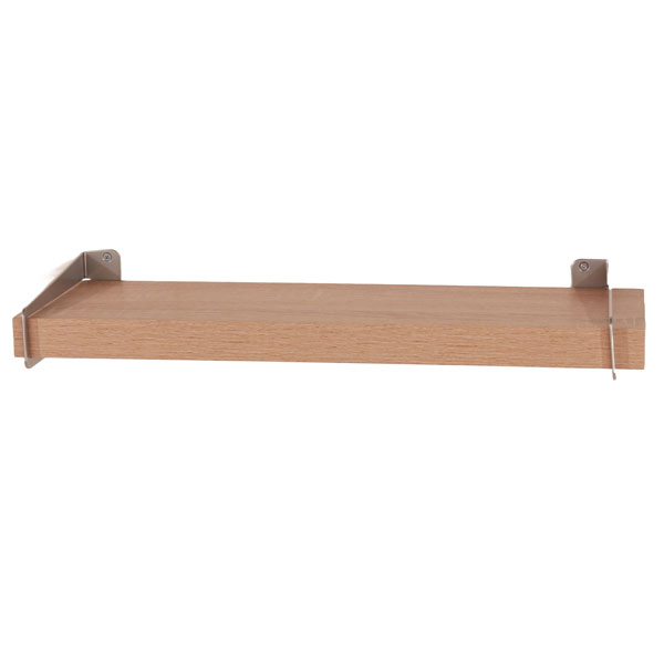 Livia 80cm Oak Effect Shelf with Sleek Metal Brackets
