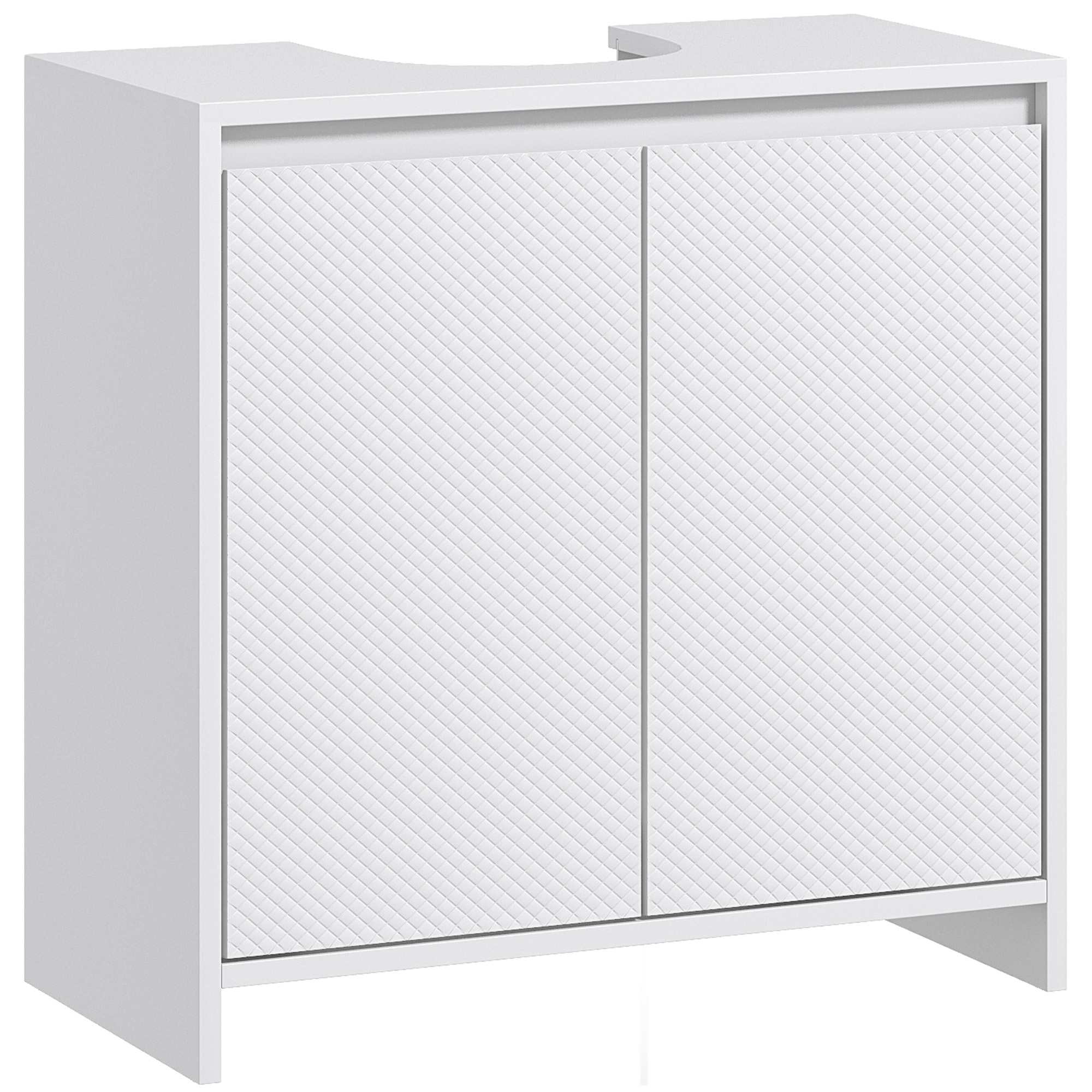 HERON Under Sink Bathroom Cabinet Freestanding Under Sink Cabinet White