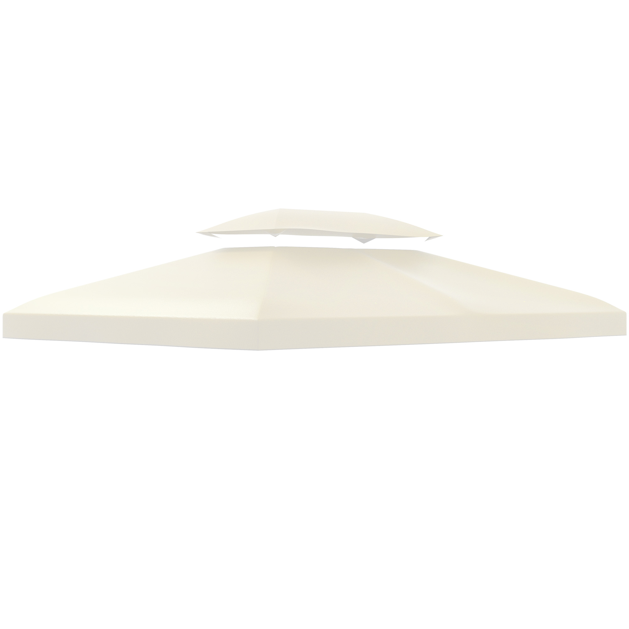 3x4m Gazebo Replacement Roof Canopy 2 Tier Top UV Cover Garden Patio Outdoor Sun Awning Shelters Cream (TOP ONLY)