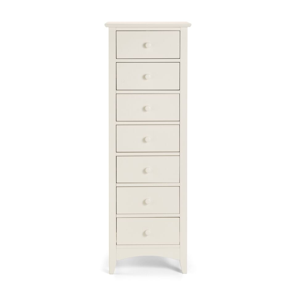 CAMDEN Cream Chest of Drawers - Tallboy, Large-sized, 7 Drawers