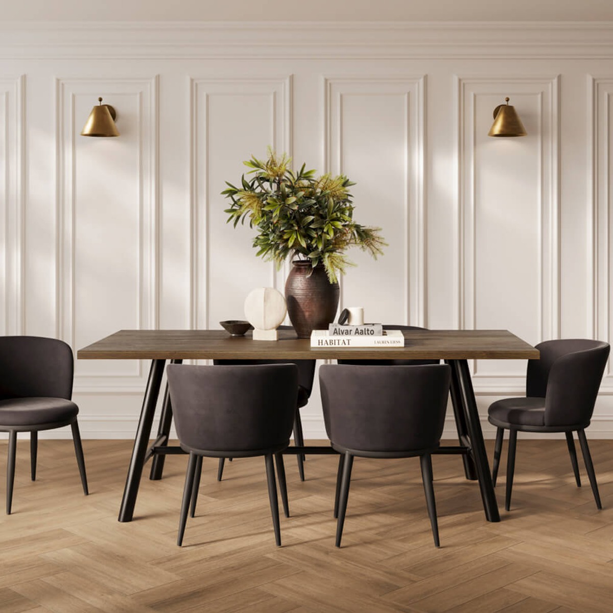LUCIEN Wooden Dining Table - Coffee