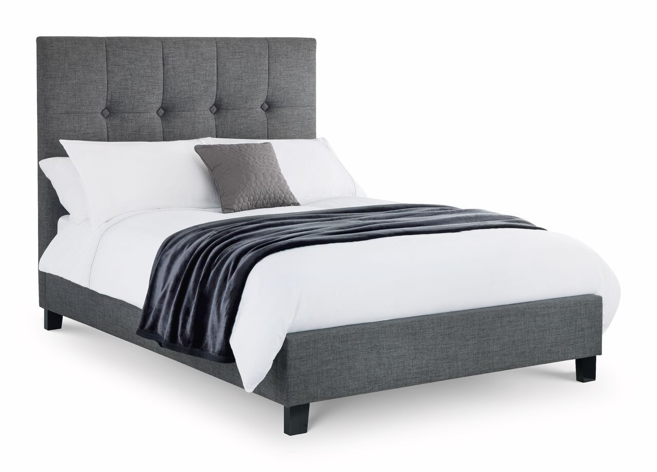 Sorrento Slate Grey High Headboard Bed - Double 4ft6