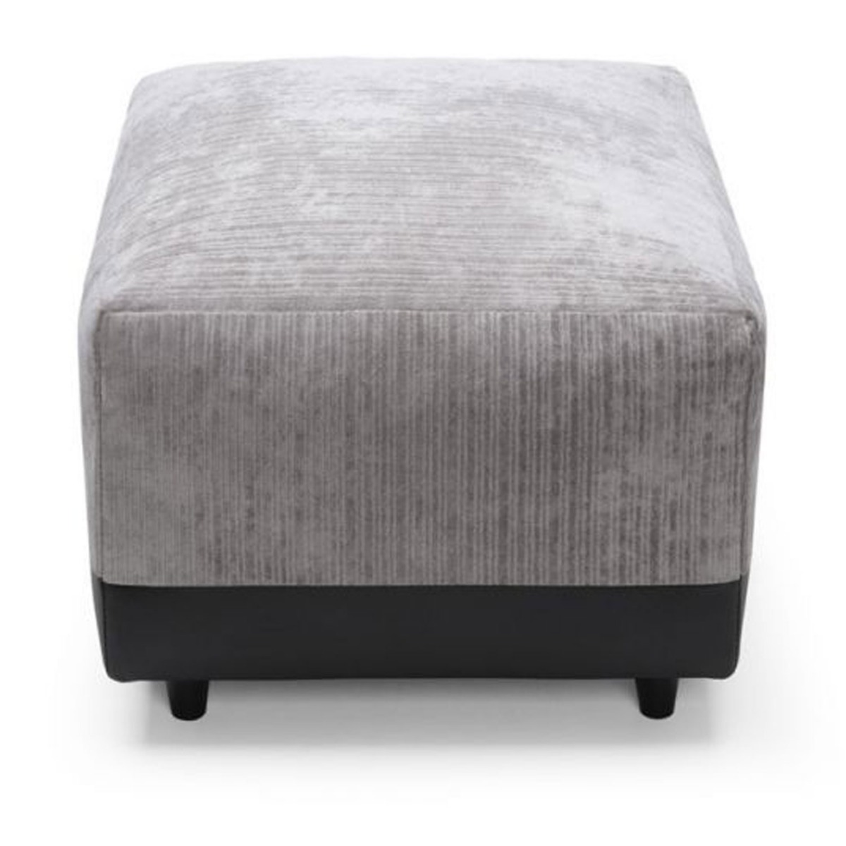 LINACRE Footstool - Black and Charcoal