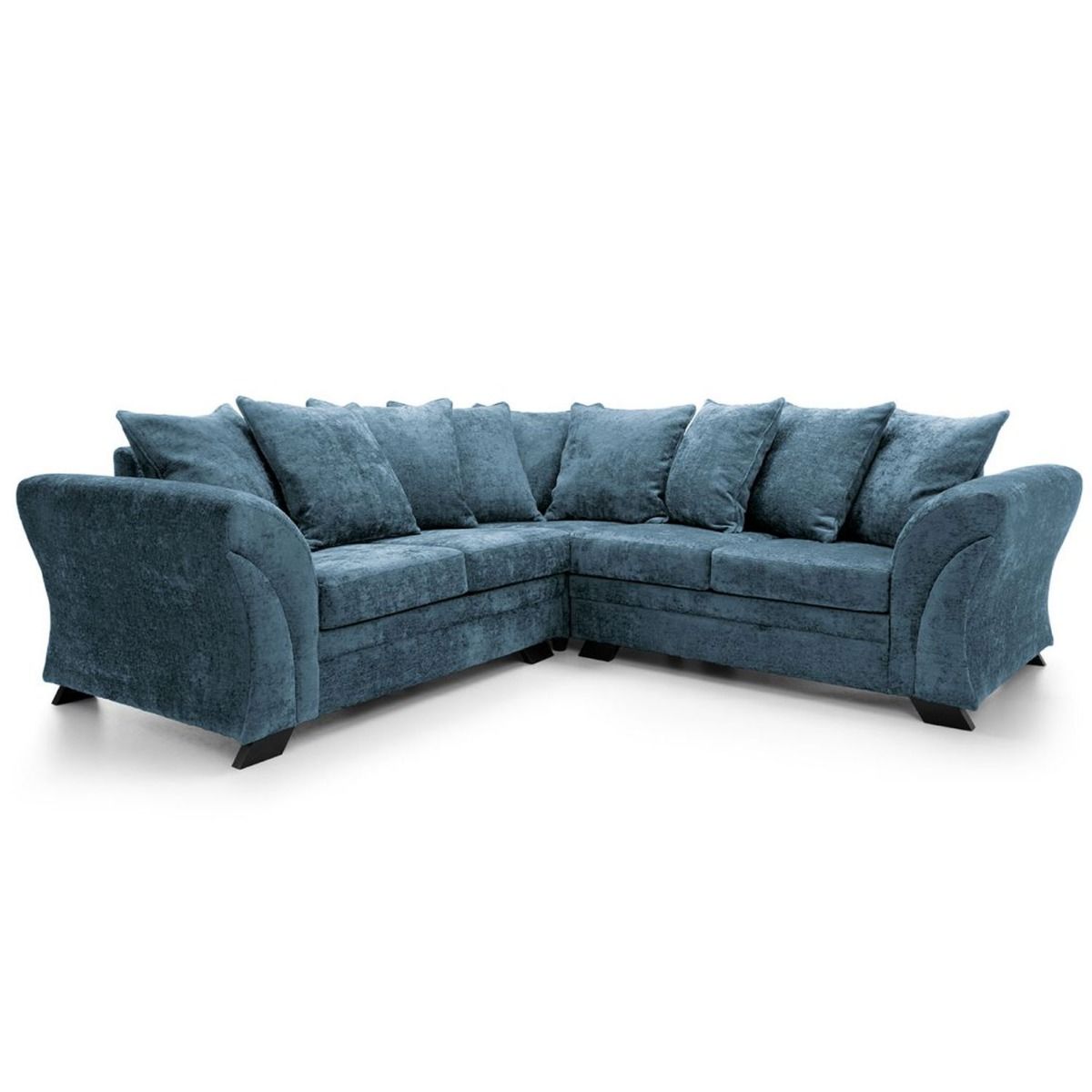 Lloyd Crushed Chenille Corner Sofa - Dark Blue