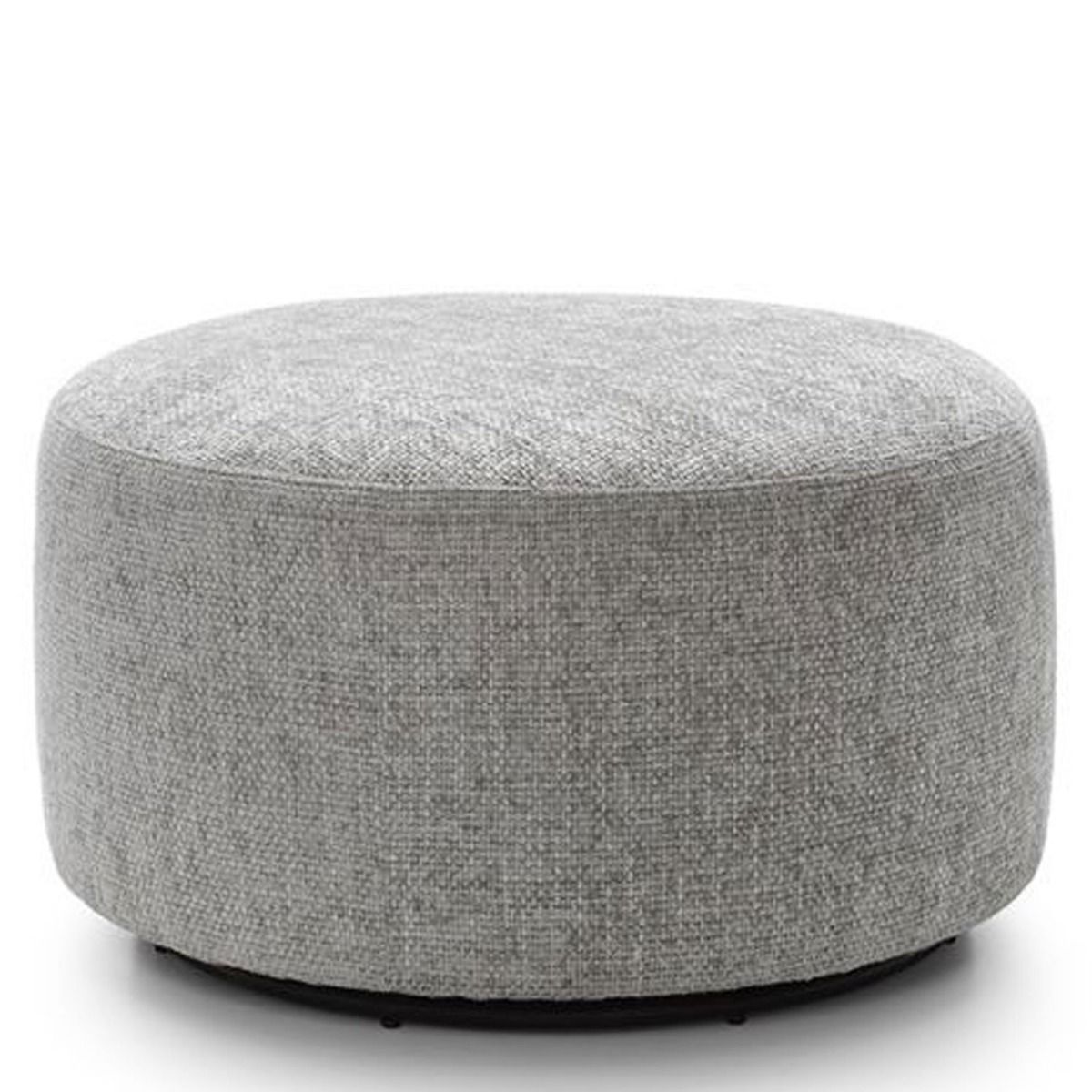 ZAZZLES Smart Linen Swivel Footstool - Ash Grey