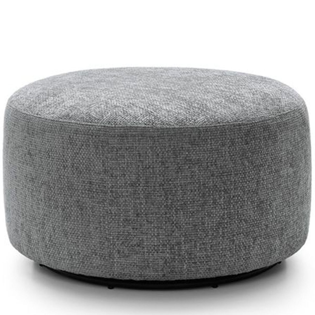 ZAZZLES Smart Linen Swivel Footstool - Steel Grey