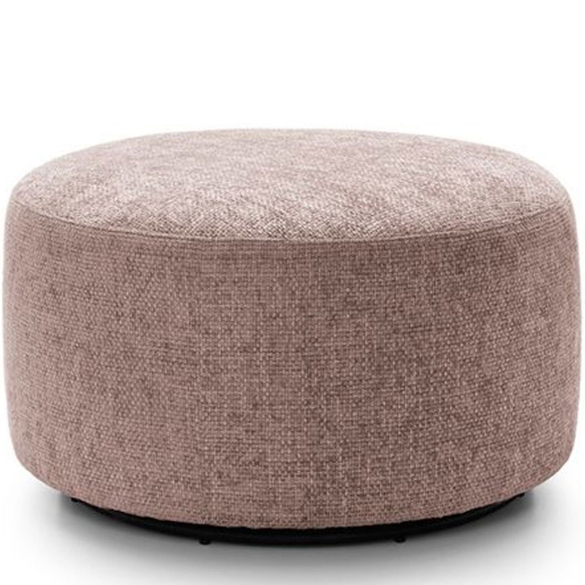 ZAZZLES Smart Linen Swivel Footstool - Woodrose
