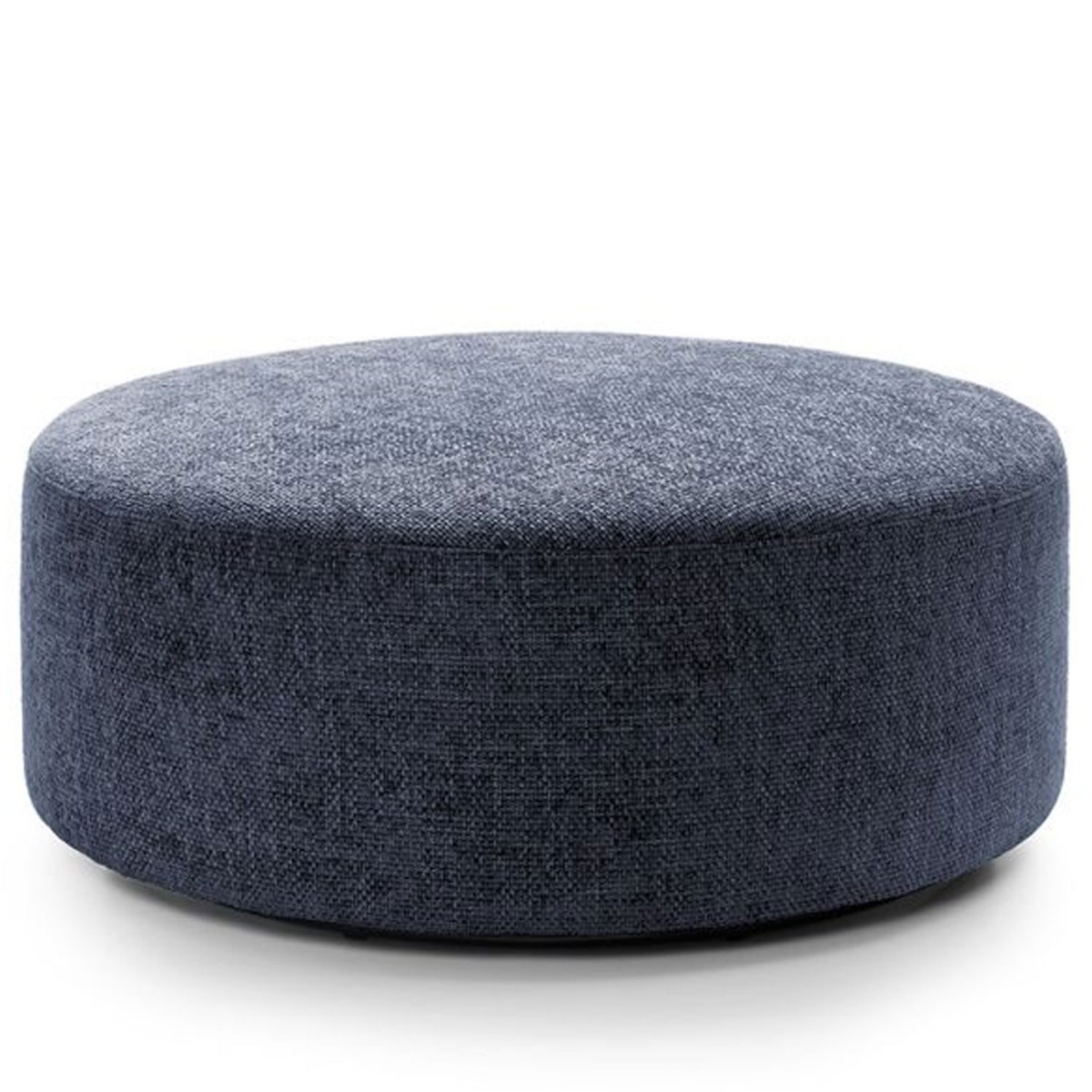 ZAZZLES Smart Linen Large Swivel Footstool - Dark Blue