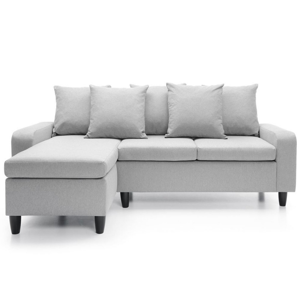 PONTOON Fabric 4 Seater L Shaped - Left Hand Facing Corner Sofa - Light Grey