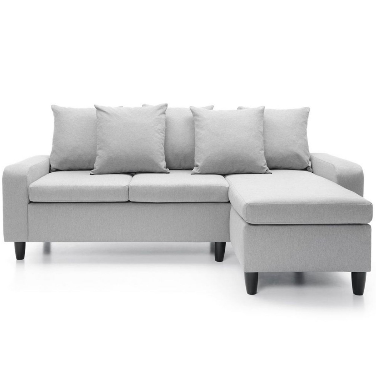 PONTOON Fabric 4 Seater L Shaped - Right Hand Facing Corner Sofa - Light Grey