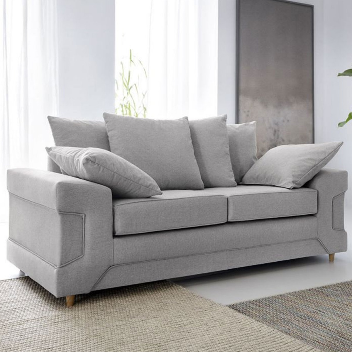 ROMEO 3 Seater Sofa - Light Grey